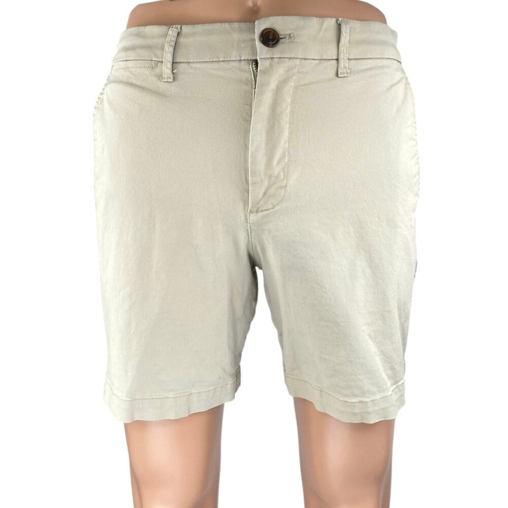 Gap Men's Beige Tan Khaki Chino Bermuda Slim Straight Casual Shorts 7" Size 30